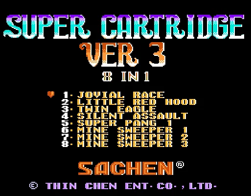 [NES]游戏合卡3超级8合1亚洲版合卡