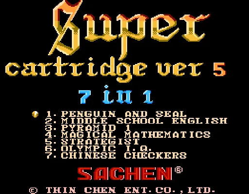 [NES]游戏合卡5超级7合1亚洲版合卡